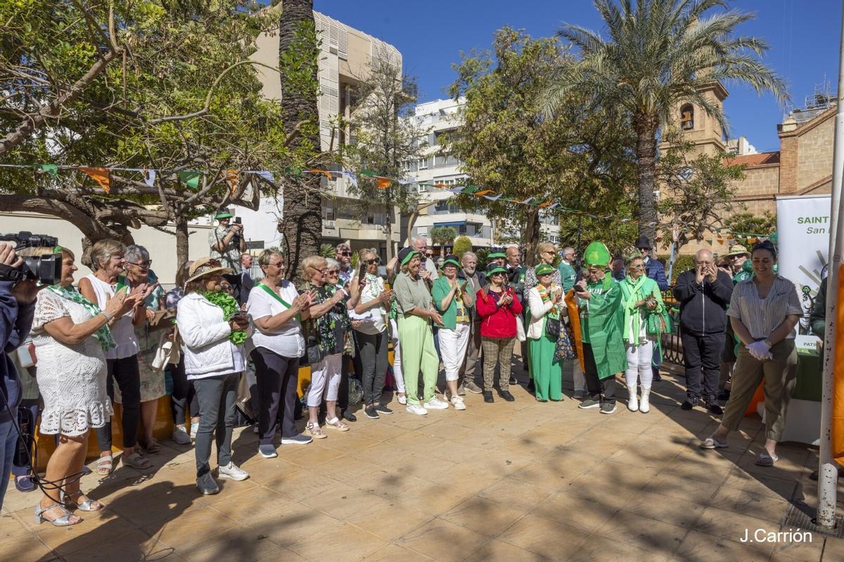 Un momento de la celebración de San Patricio en la plaza de la Constitución