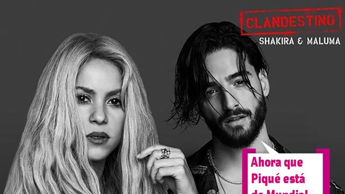 Shakira y Maluma en 'Clandestino' con bocadillo