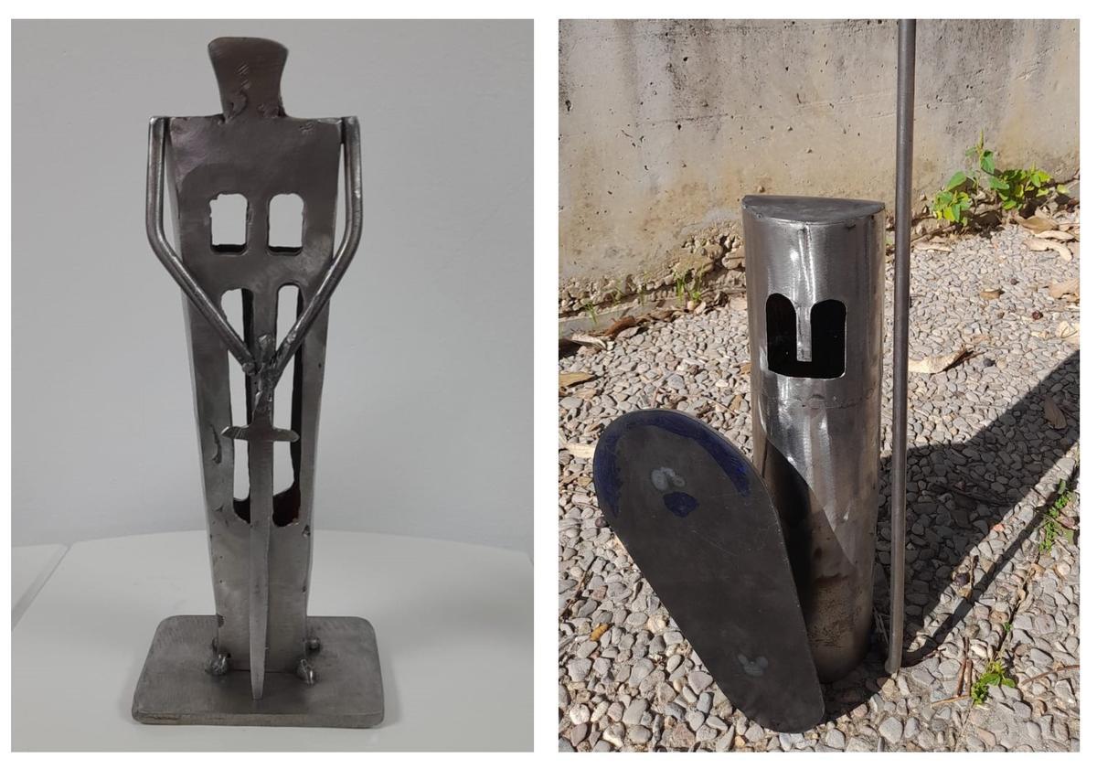 Maquetas de las dos esculturas.