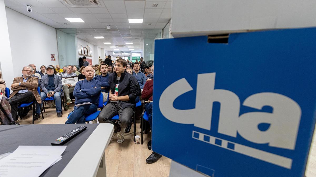 Reunión extraordinaria del Comité Nazional de CHA, este domingo en Zaragoza.