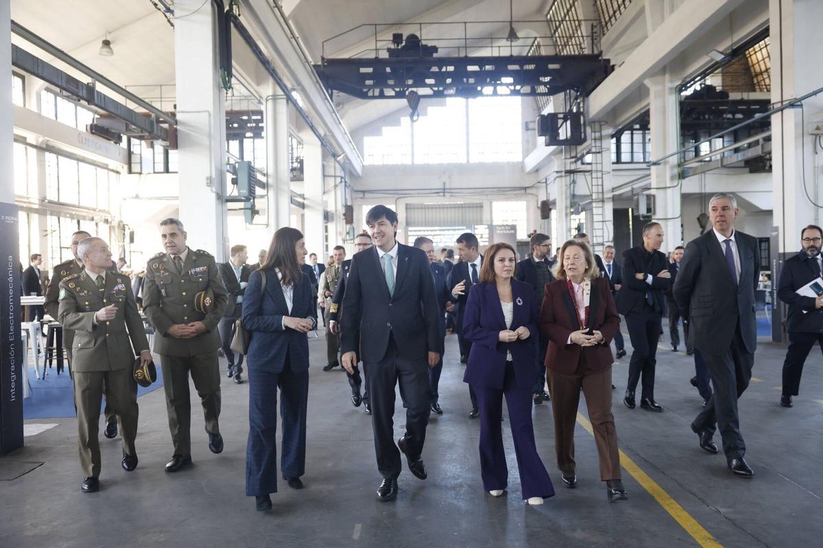 III Encuentro del Ecosistema de la Industria Nacional de Defensa centrado en el Corredor Norte, organizado por Indra en la Fábrica de Armas de La Vega, en Oviedo.