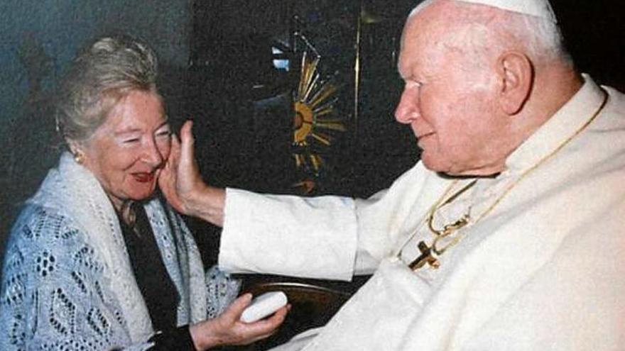 El papa Joan Pau II amb Anna-Teresa Tymieniecka al Vaticà