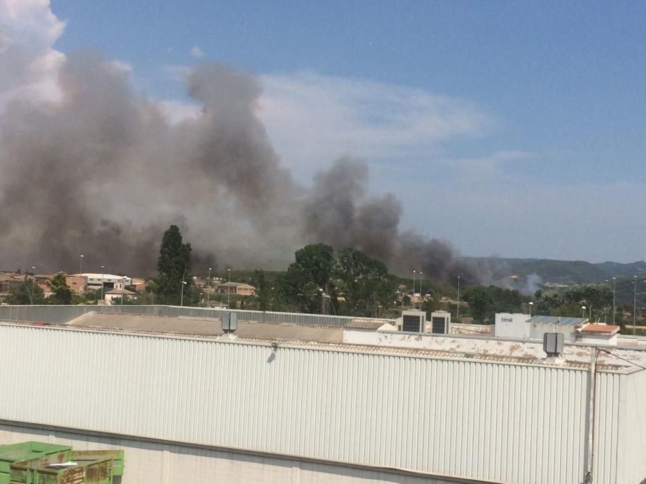 Incendi forestal a Sant Fruitós de Bages