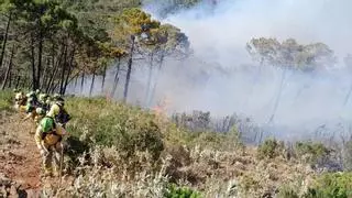 Uno de los bomberos heridos en el incendio de Pujerra evoluciona favorablemente