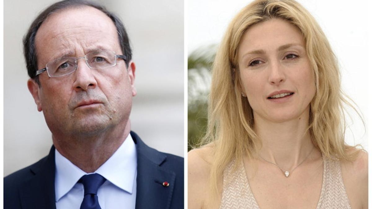 El presidente francés, François Hollande y la actriz francesa Julie Gayet