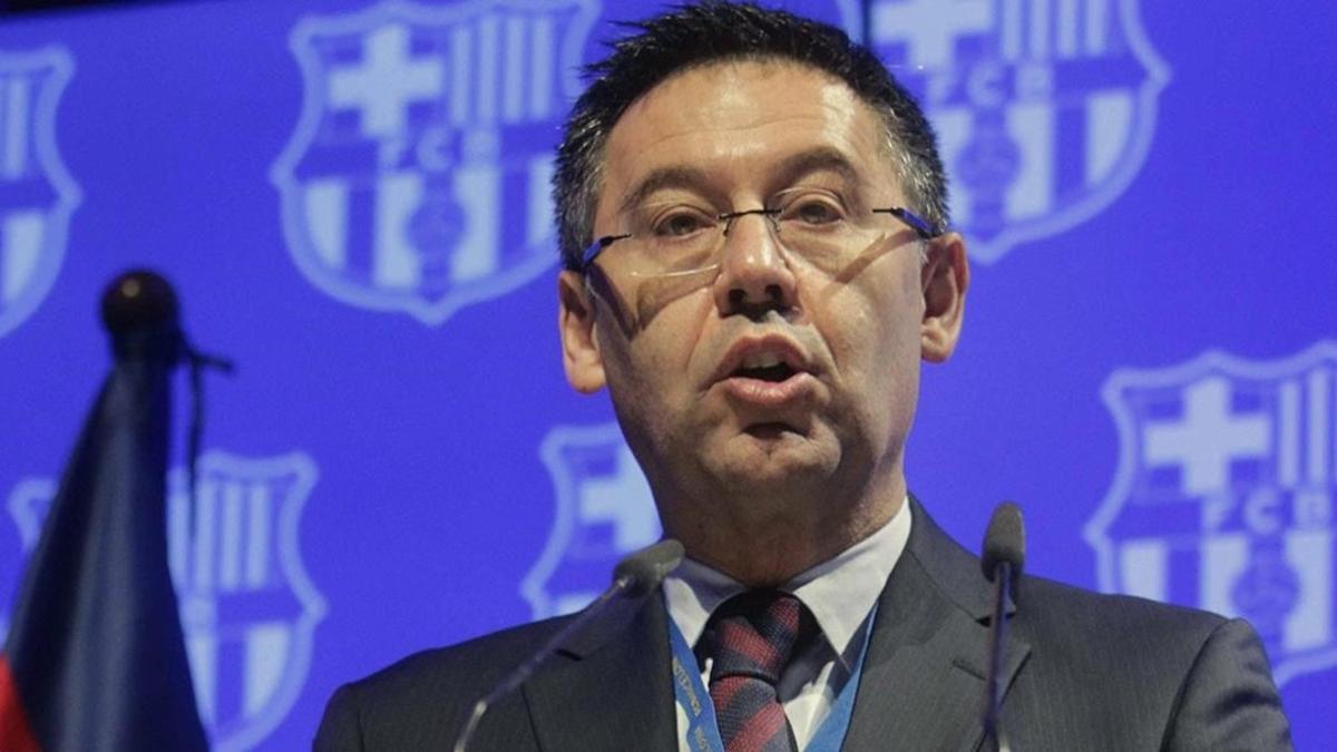 Josep Maria Bartomeu, en una comparecencia pública.