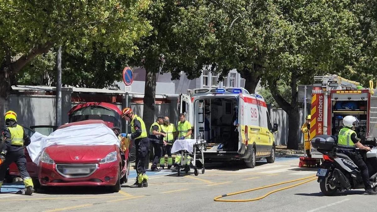 Los bomberos excarcelaron a los heridos