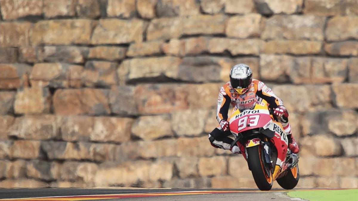 Marc Márquez, líder y favorito en el GP de Aragón