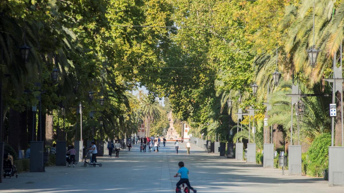 Unos niños juegan en un parque