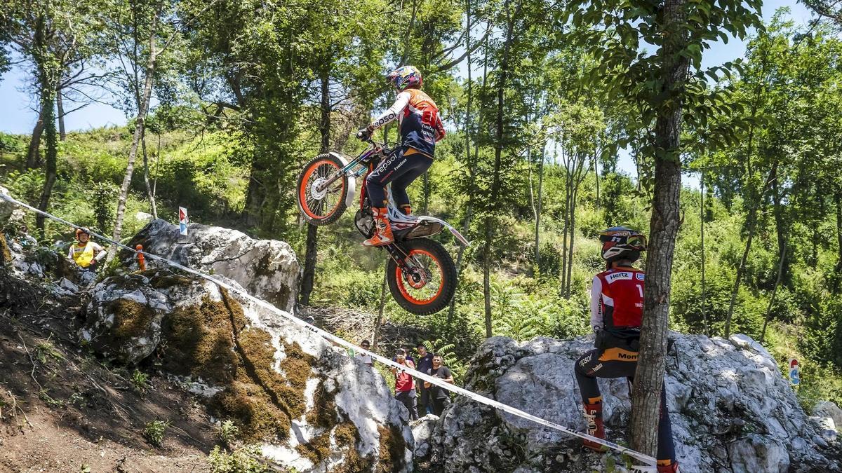 Toni Bou, durant una de les zones de la prova italiana