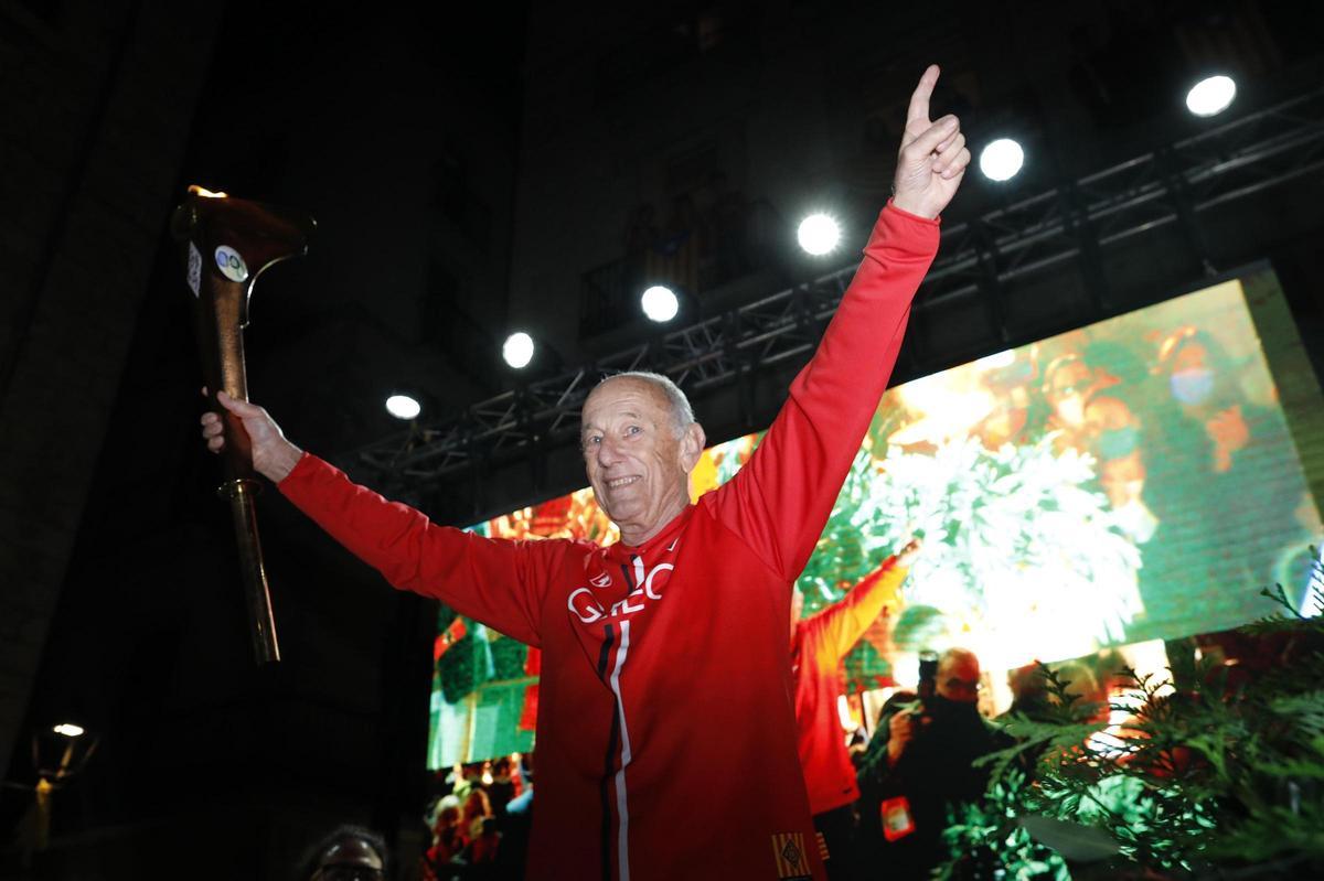 Jordi Araus durant el pregó de les Fires de 2021 que va fer el GEiEG.