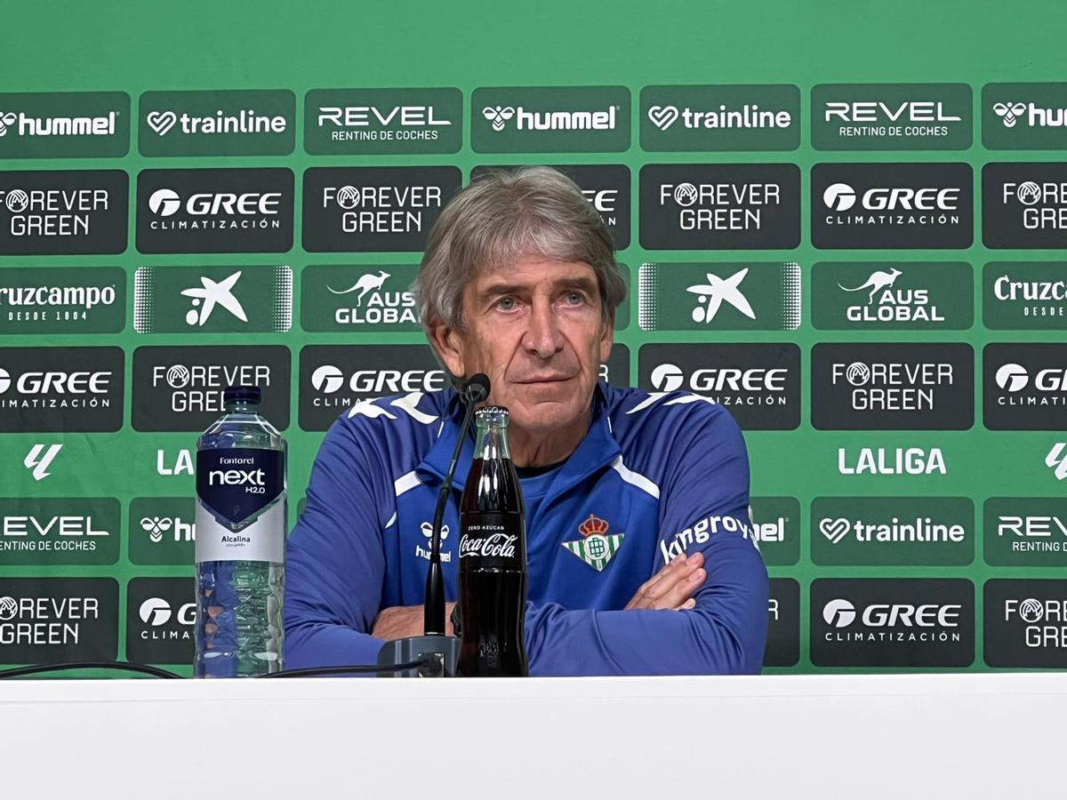 Manuel Pellegrini, en la rueda de prensa previa al Athletic-Betis