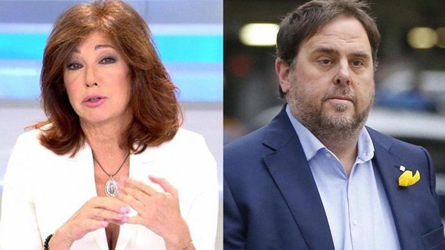 Ana Rosa Quintana y Oriol Junqueras.