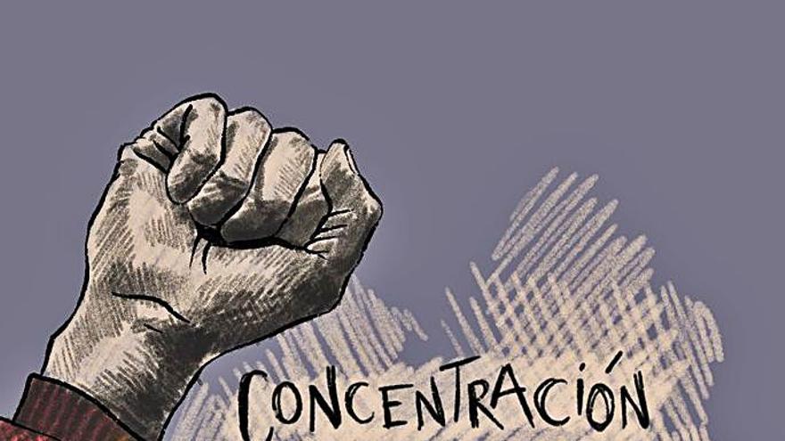 Convocatoria de la concentración en la Plaza Mayor. 