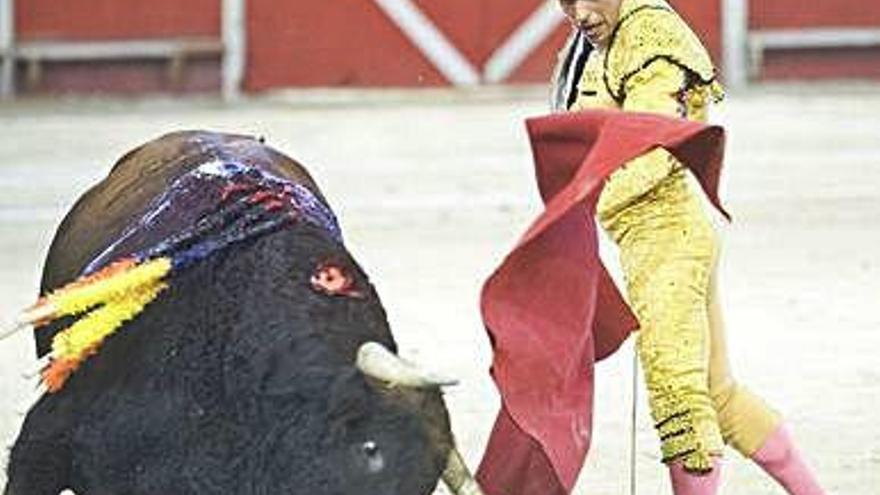 El torero apodado El Cordobés, en una corrida de la última edición de la feria taurina celebrada en 2014.