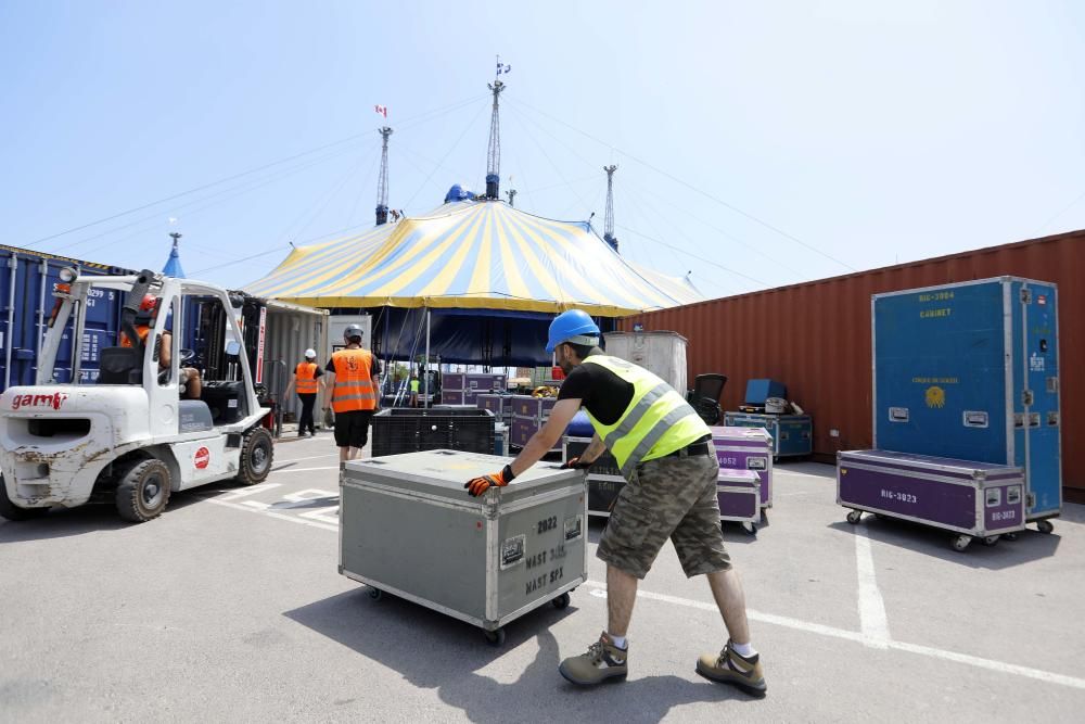 El Cirque du Soleil levanta la Gran Carpa que acogerá el espectáculo ''Kooza''