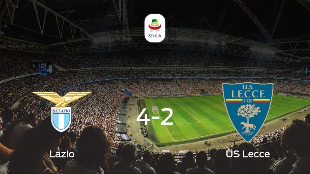 Triunfo del Lazio frente al US Lecce (4-2)