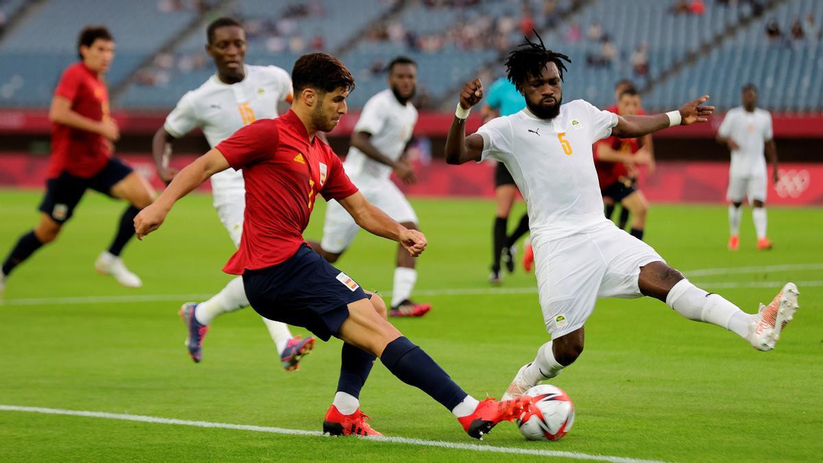 Marco Asensio, en el partido frente a Costa de Marfil.