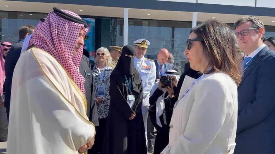 Margarita Robles participa en la inauguración de la Feria 'World Defense Show 2026'