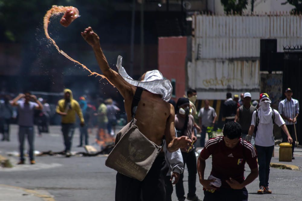 Incidentes en la marcha opositora en Venezuela