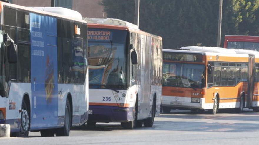 Autobuses circulando por Murcia