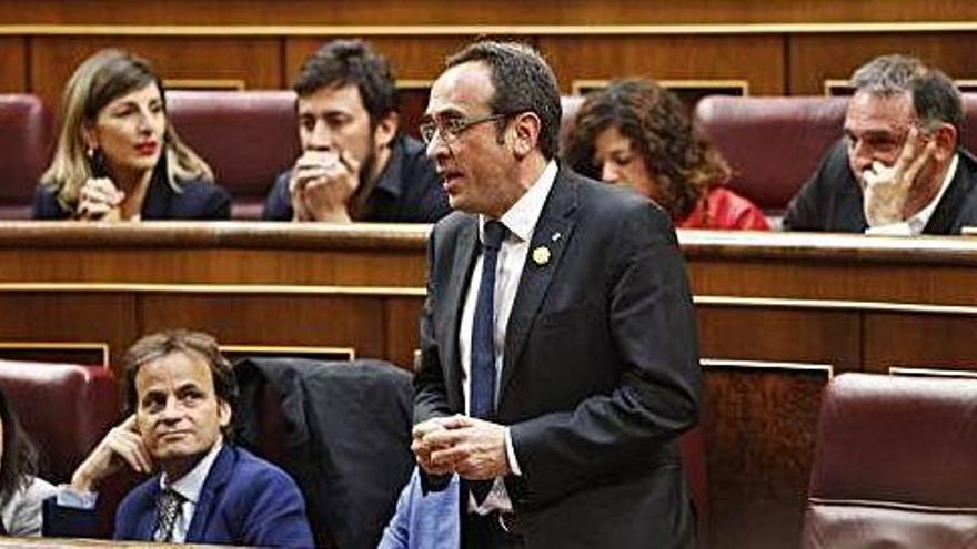 Josep Rull, durant la sessió constitutiva del Congrés dels Diputats