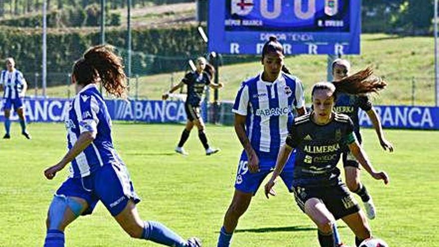 Partido entre el Dépor Abanca y el Oviedo.