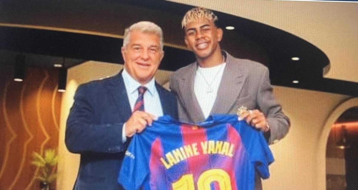 Foto publicada por Lamine Yamal, en sus redes.