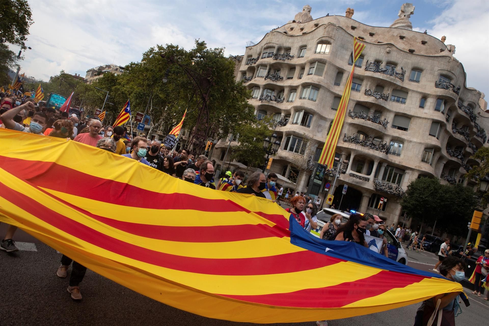 Manifestación independentista en Barcelona