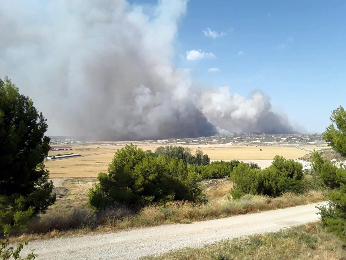 Incendio en la Sierra de Alcubierre