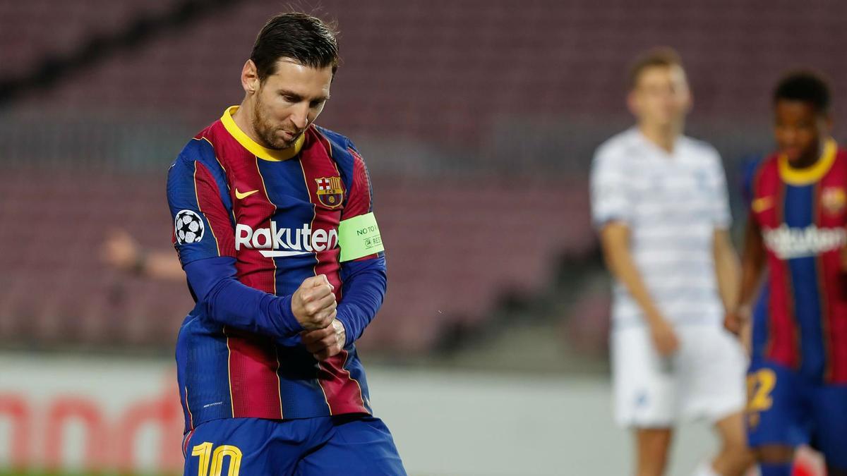 Messi adelantó al Barça de penalti