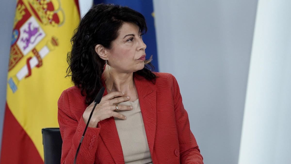 Ana Redondo, en la rueda de prensa posterior al Consejo de Ministros.