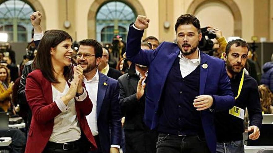 Gabriel Rufián celebra els resultats d&#039;ERC a la festa de recompte del partit