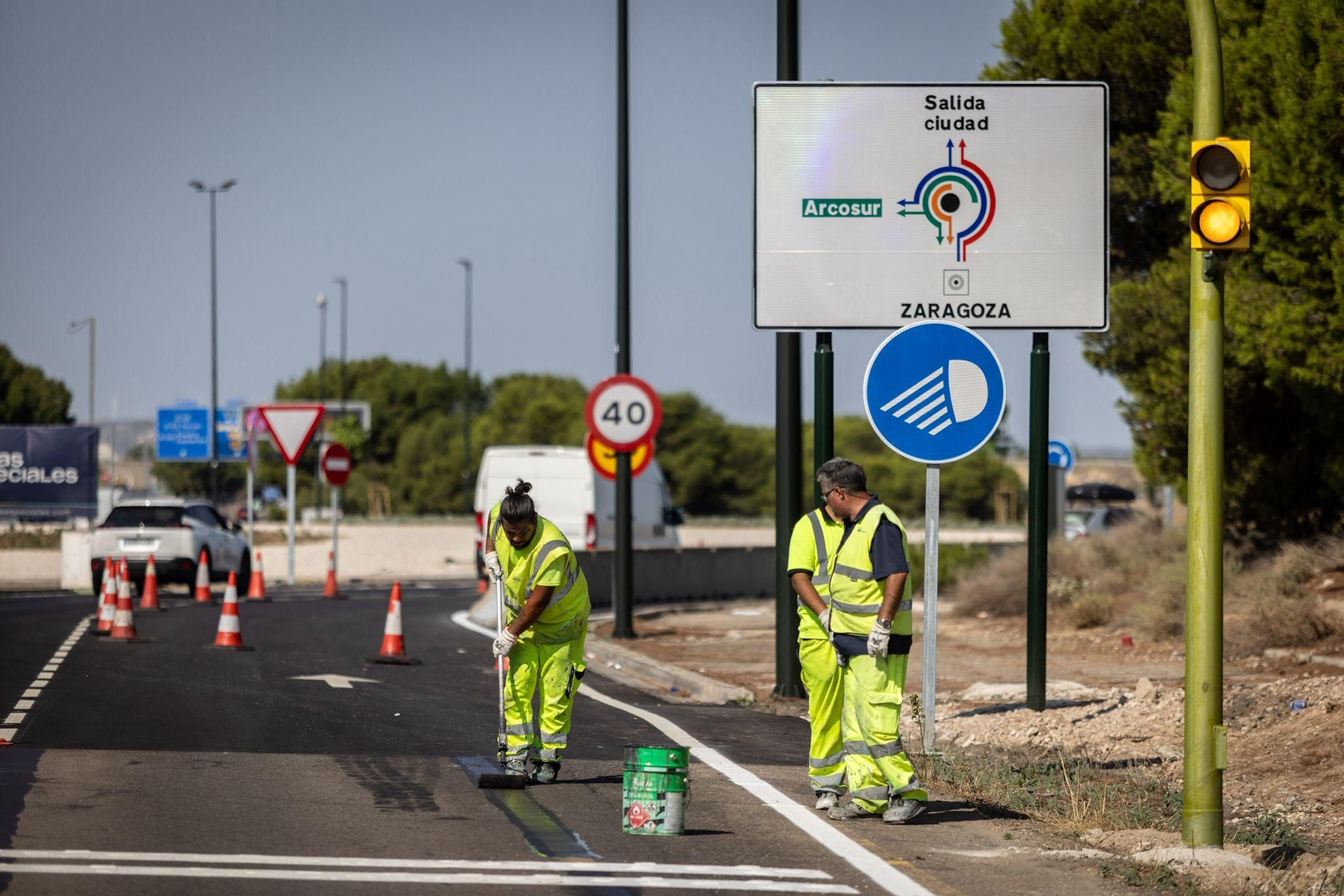 Abierta al tráfico la primera turbo rotonda de Zaragoza