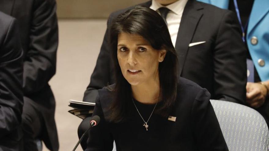 Nikki Haley, embajadora de Estados Unidos ante la ONU.