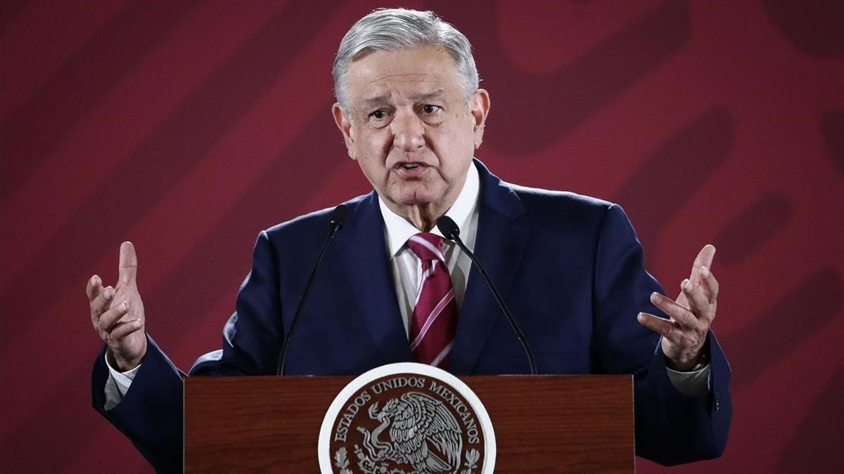 El presidente de México, López Obrador, durante la conferencia de prensa
