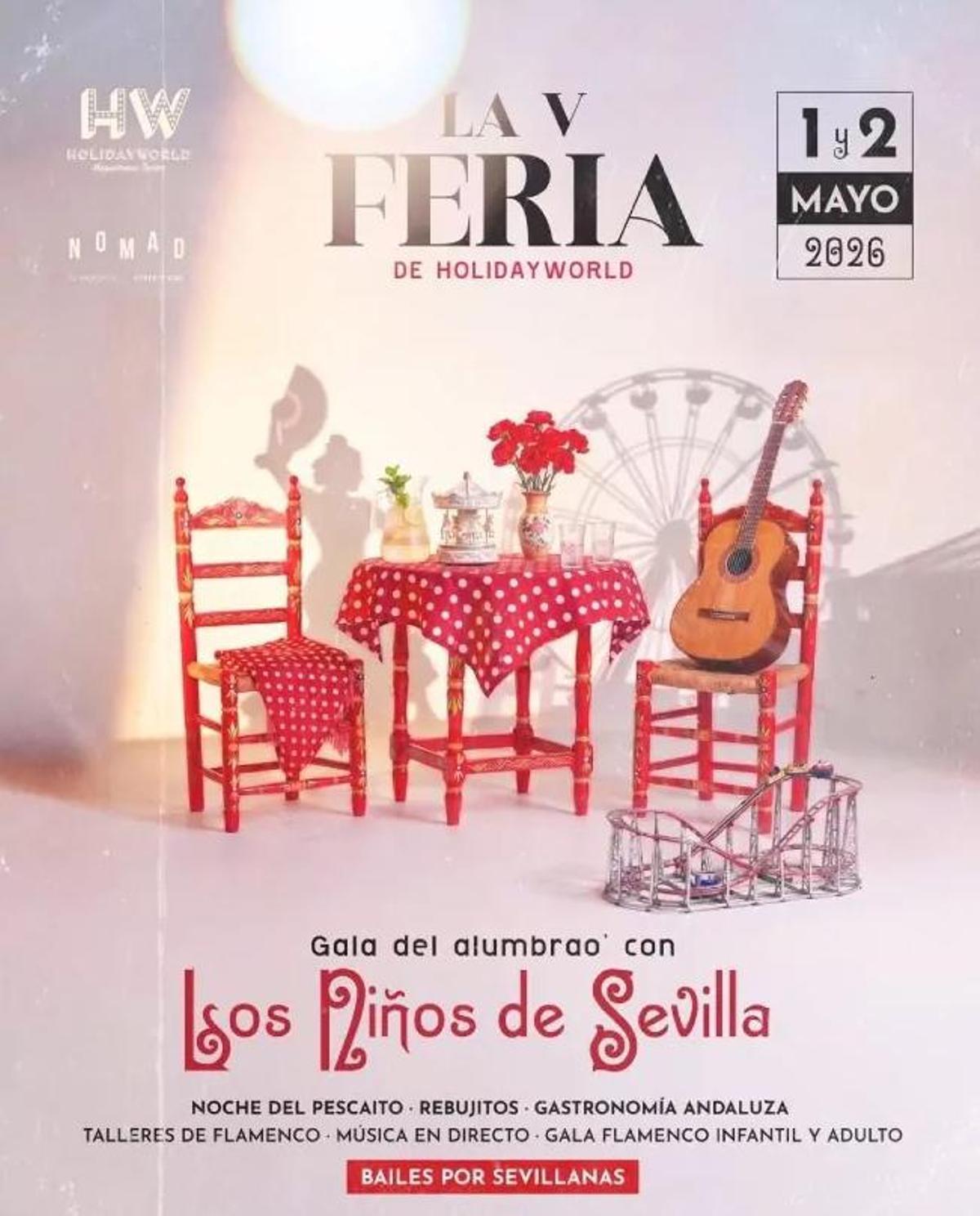Cartel de la Feria de Abril del Holiday World Maspalomas.