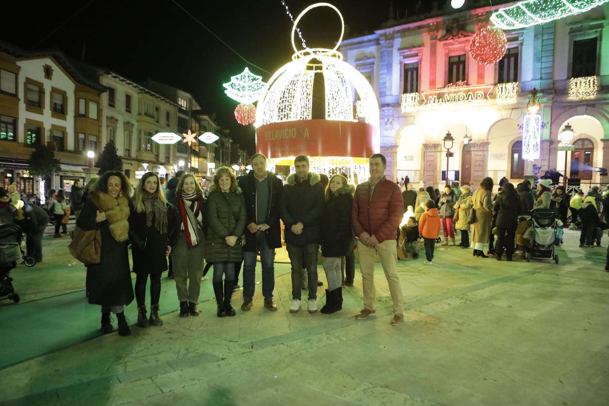 Así fue el encendido del alumbrado navideño en Villaviciosa