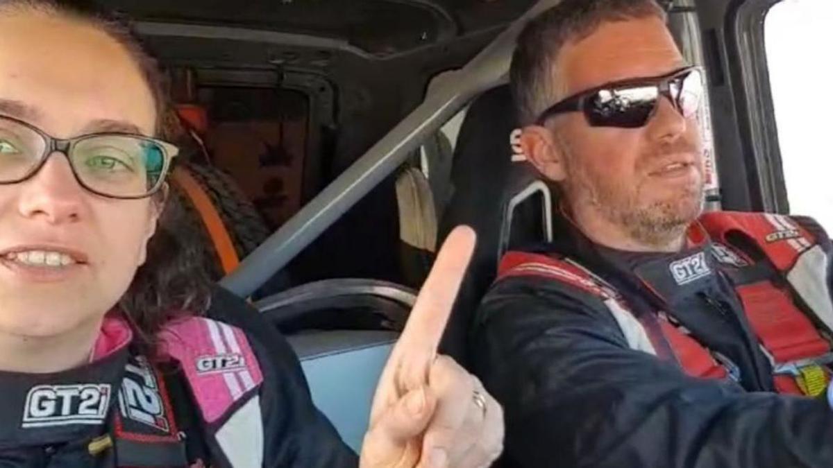 Sandra Guasch y Matías Rodríguez durante una de las etapas del  Rally Dakar 2024.