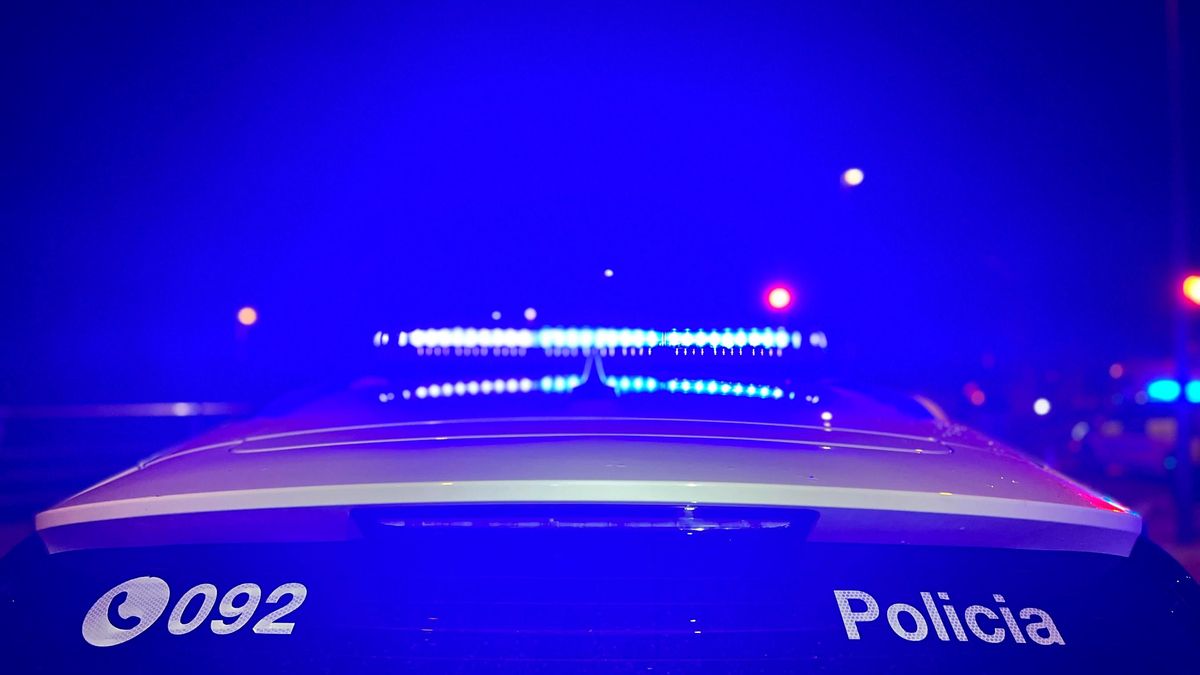 Les llums blaves d'un cotxe de la Policia Local d'Igualada