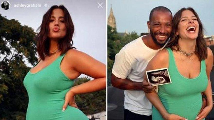 La modelo de tallas grandes Ashley Graham anuncia su embarazo