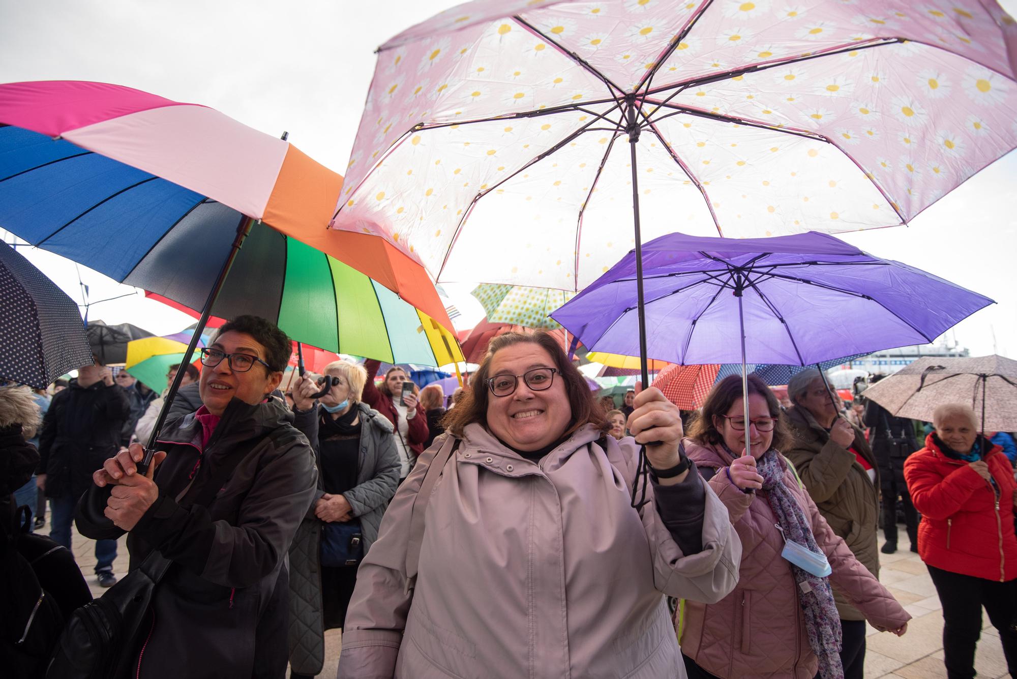 Acto en O Parrote de A Coruña por el Día mundial de la discapacidad, bajo el lema 'Baixo o mesmo paraugas'