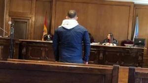 El hombre durante el juicio en Pontevedra.