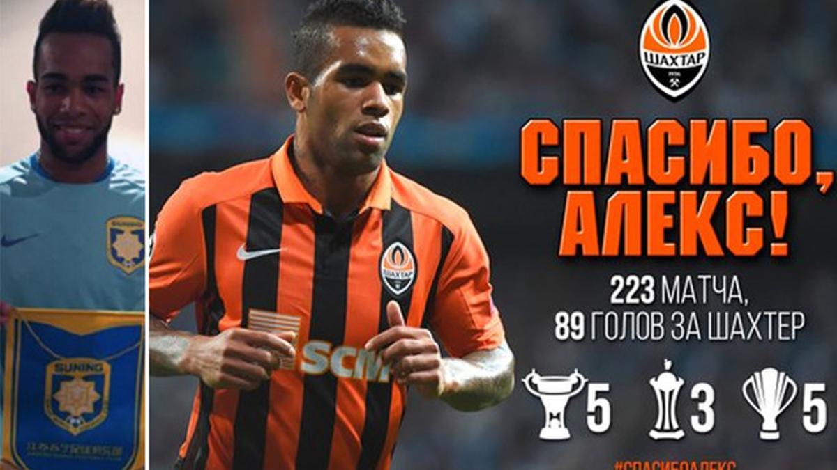 Alex Teixeira ya es jugador del Jiangsu Suning