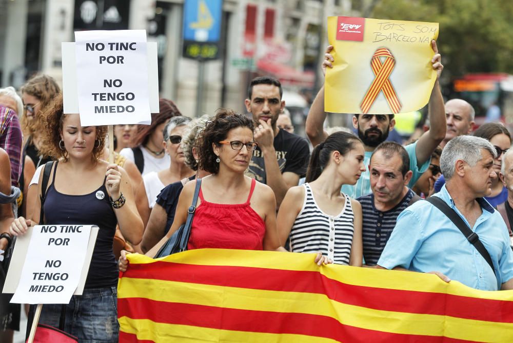 Las imágenes de la manifestación en Barcelona