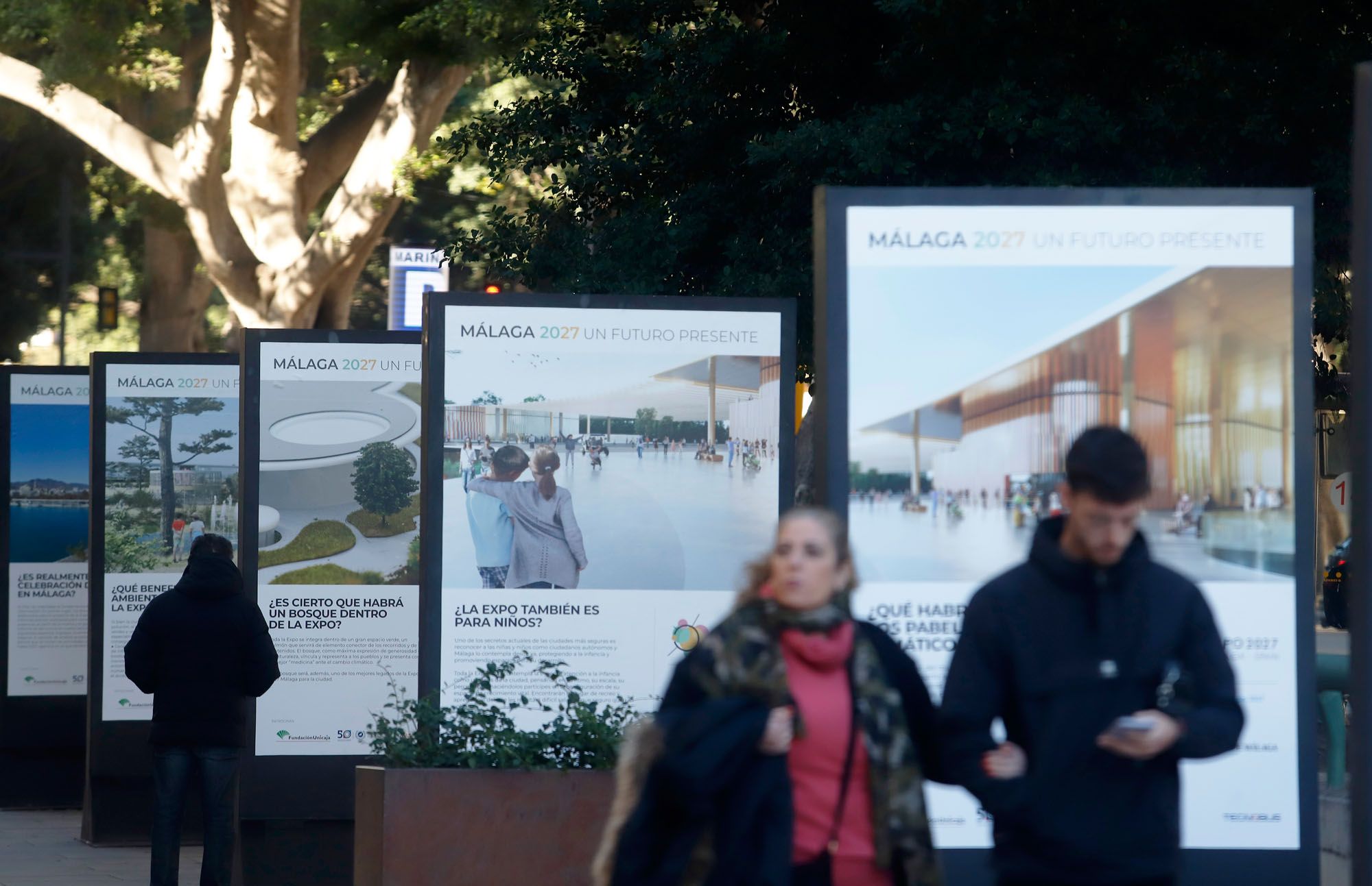 Exposición 'Málaga 2027 Un Futuro Presente', organizada por La Opinión, en la Alameda y la calle Larios