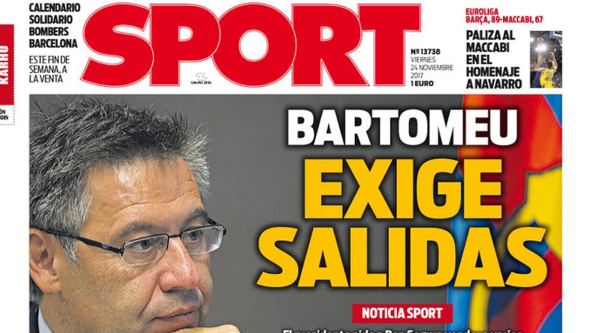 La portada de SPORT de hoy