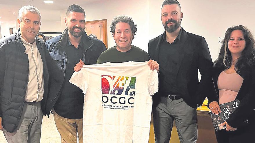 Gustavo Dudamel recibe en EE.UU a La Orquesta Comunitaria de Gran Canaria