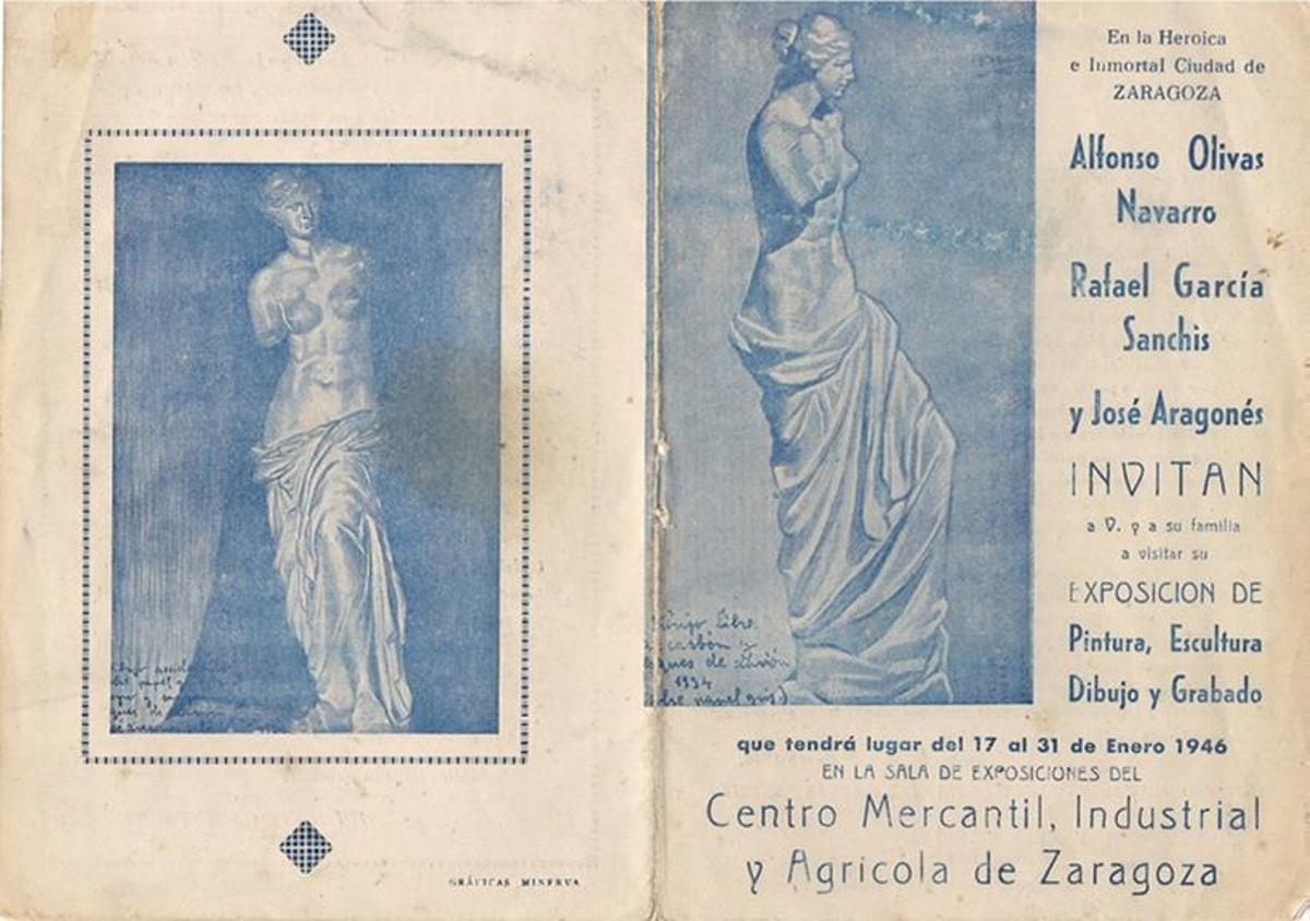 Anuncio de una exposición de Aragonés.