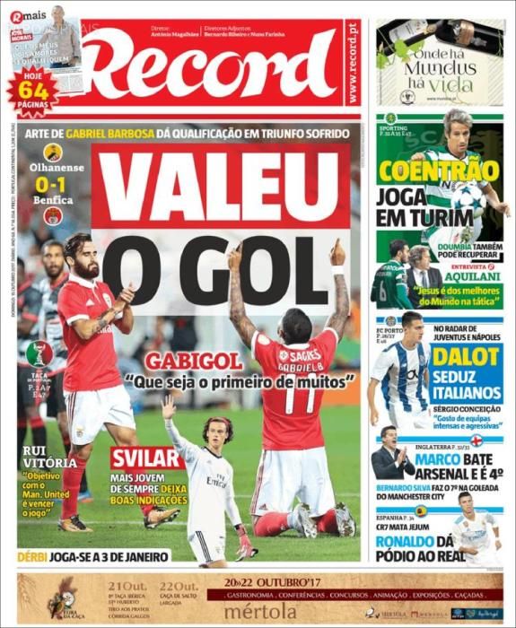 Portadas deportivas del domingo 15 de octubre